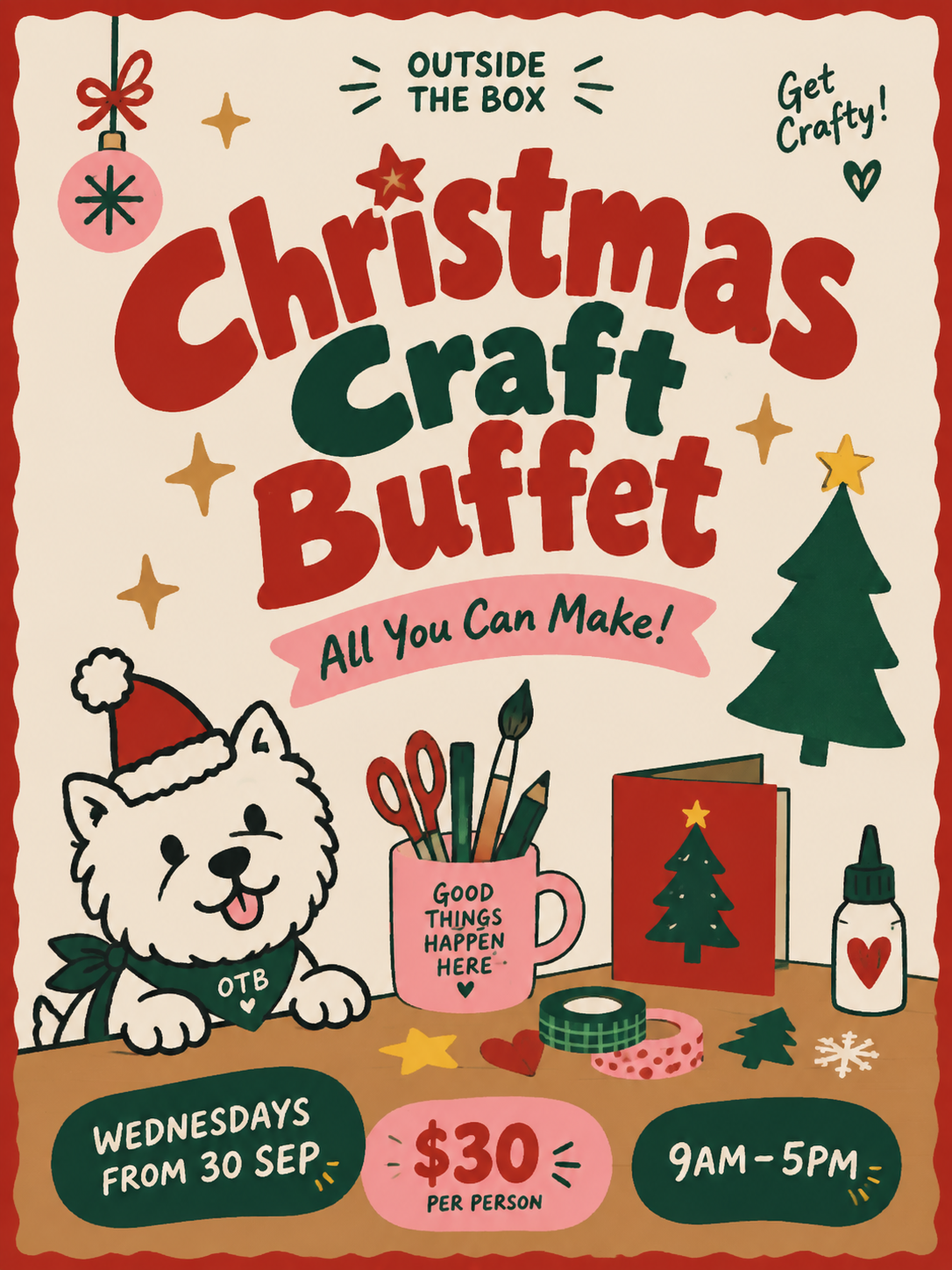 🎄✨ Introducing Christmas Craft Buffet: All You Can Make! ✨🎄