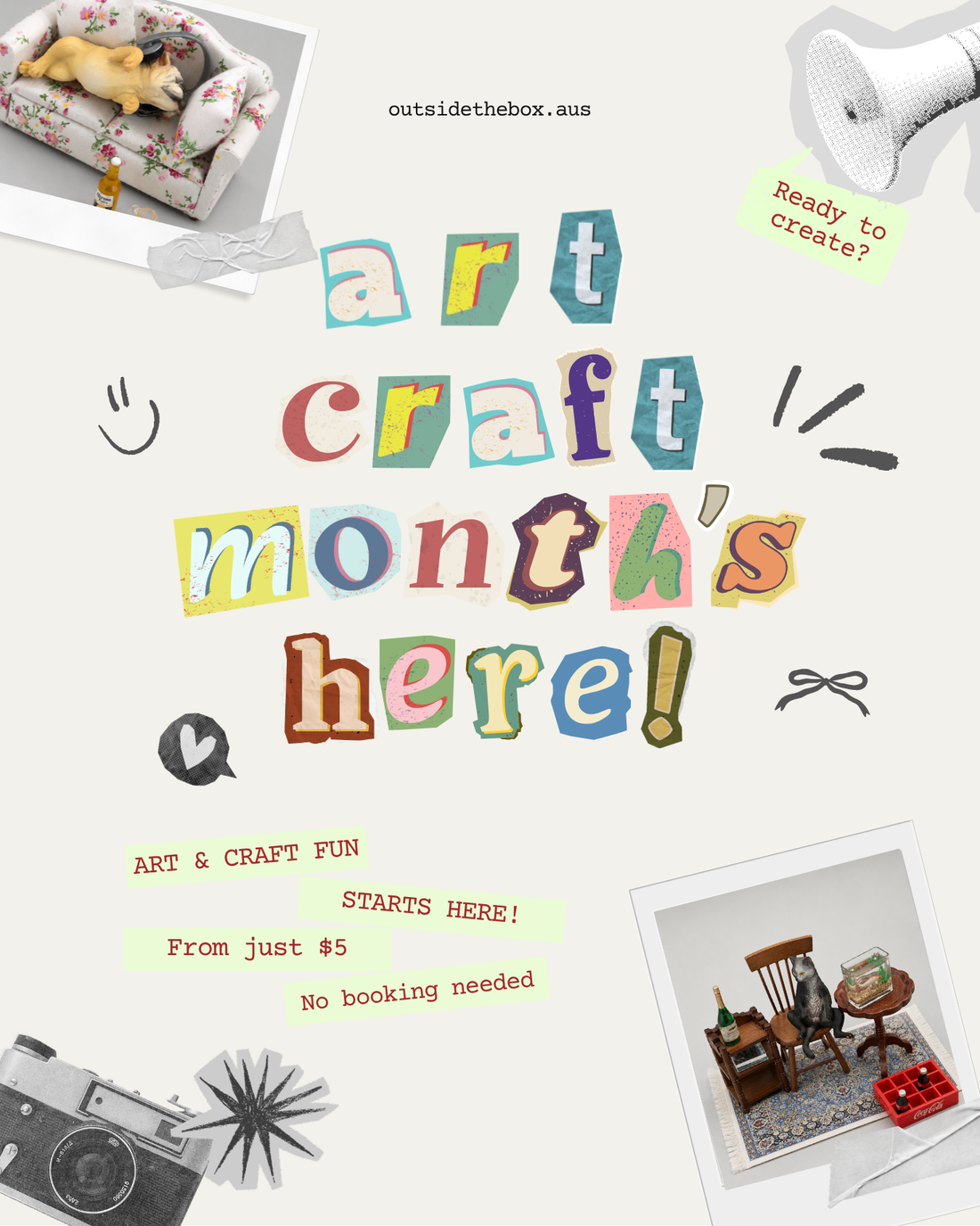 SCHOOL HOLIDAY FUN AT OUTSIDE THE BOX ART & CRAFT CAFÉ 🎨✨