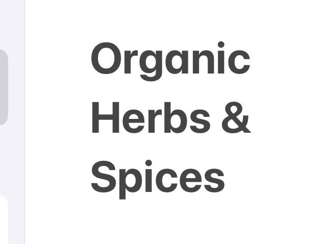Organic Herbs & Spices