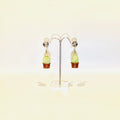 Smiling cactus silver earrings