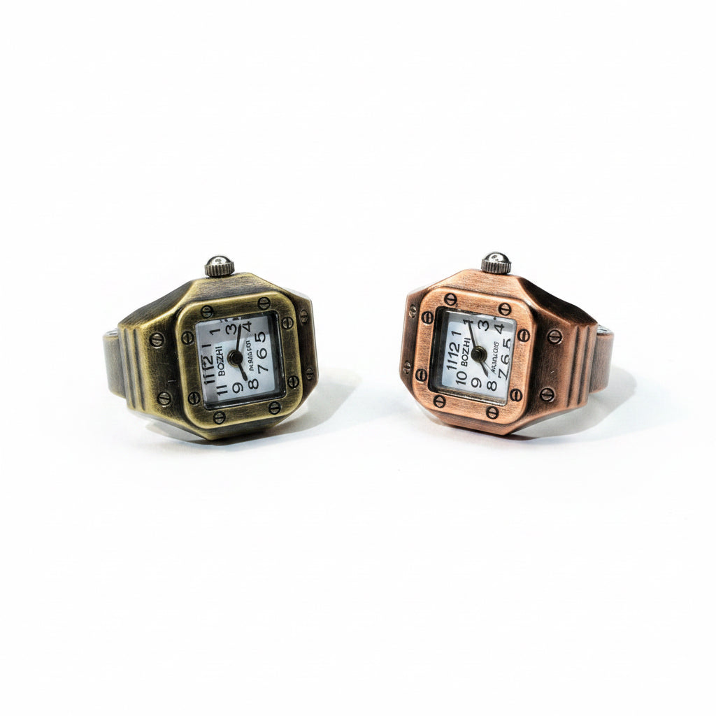 Industrial Quartz Watch Ring (Gold or Copper)