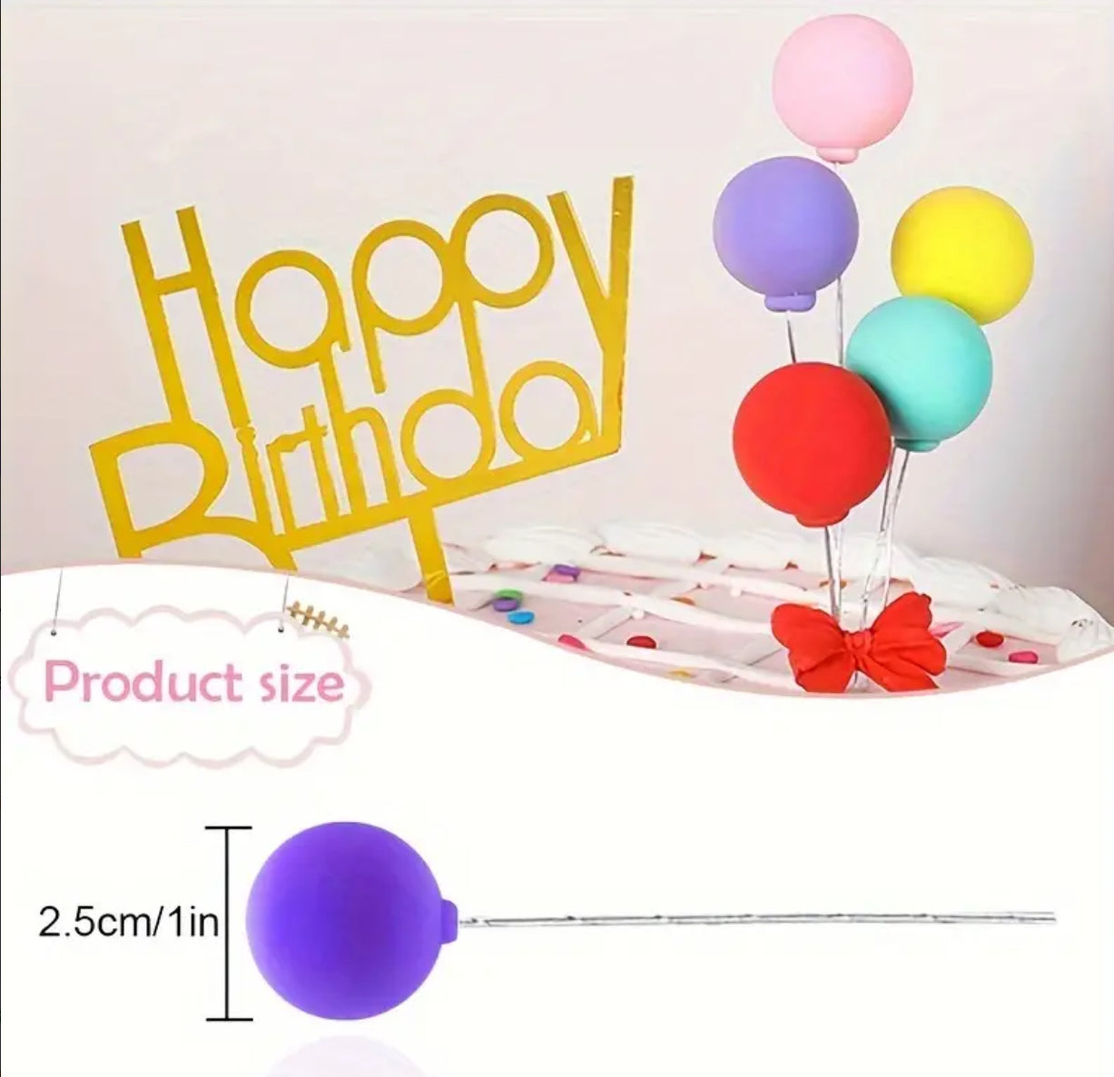 Décoration de gâteau avec ballons