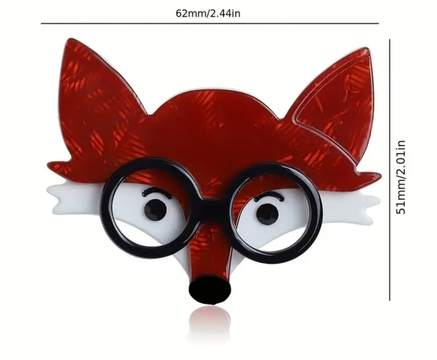 Broche Renard roux