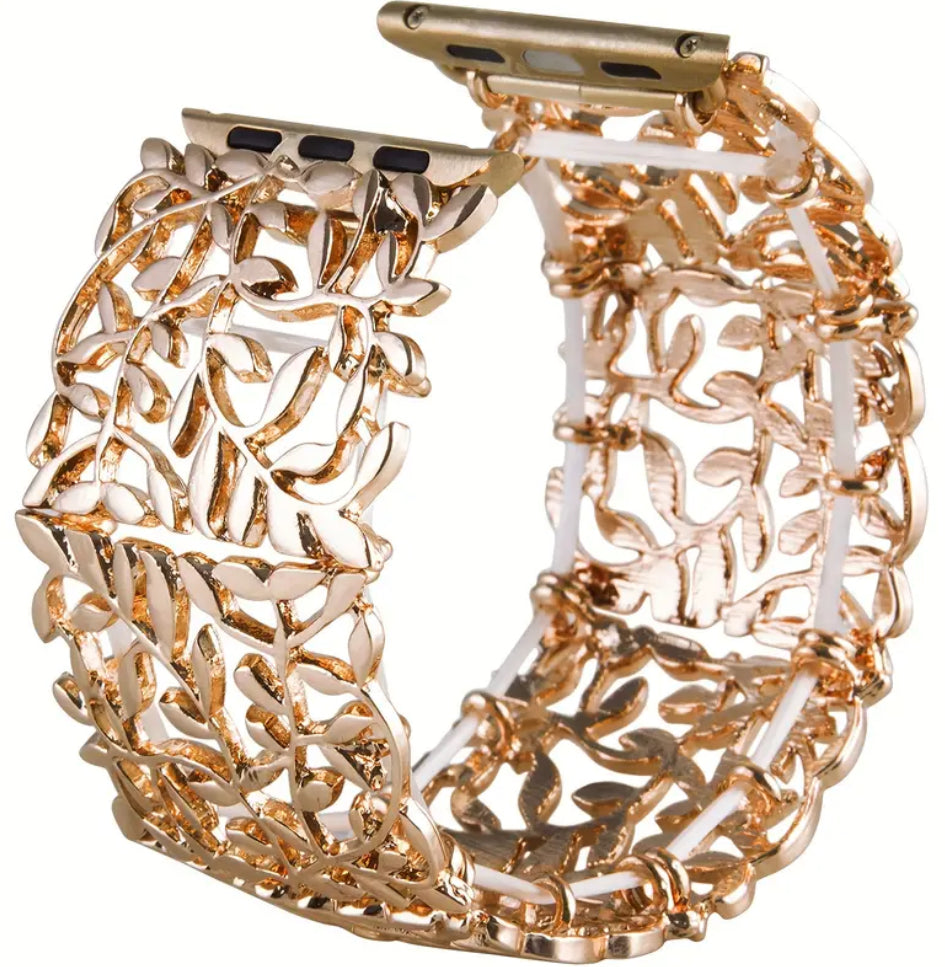 Bracelet de montre Apple Watch en acier inoxydable doré 38/41/42 mm