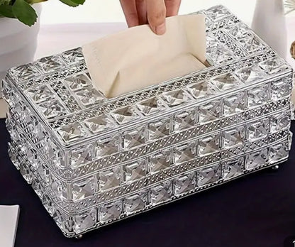 Wrought Iron crystal tissue box