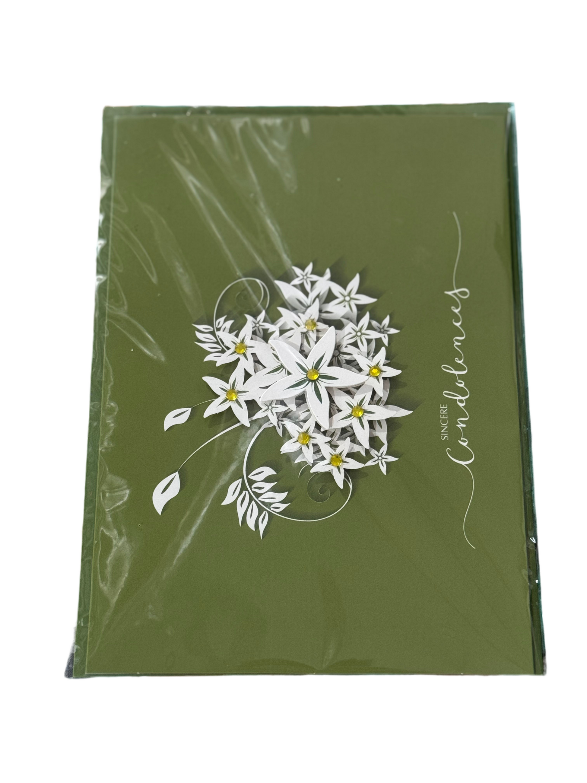 Textured Sincere condolences blank card