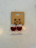 Wine goblet sterling silver earrings