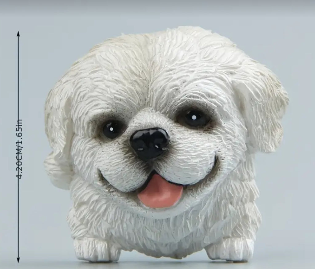 Aimant de réfrigérateur chien blanc