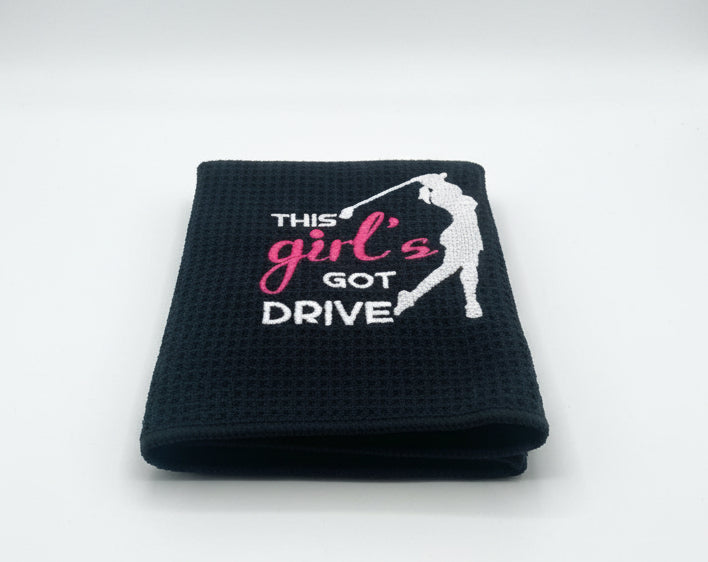 Black Girl’s Got Drive Golf Towel