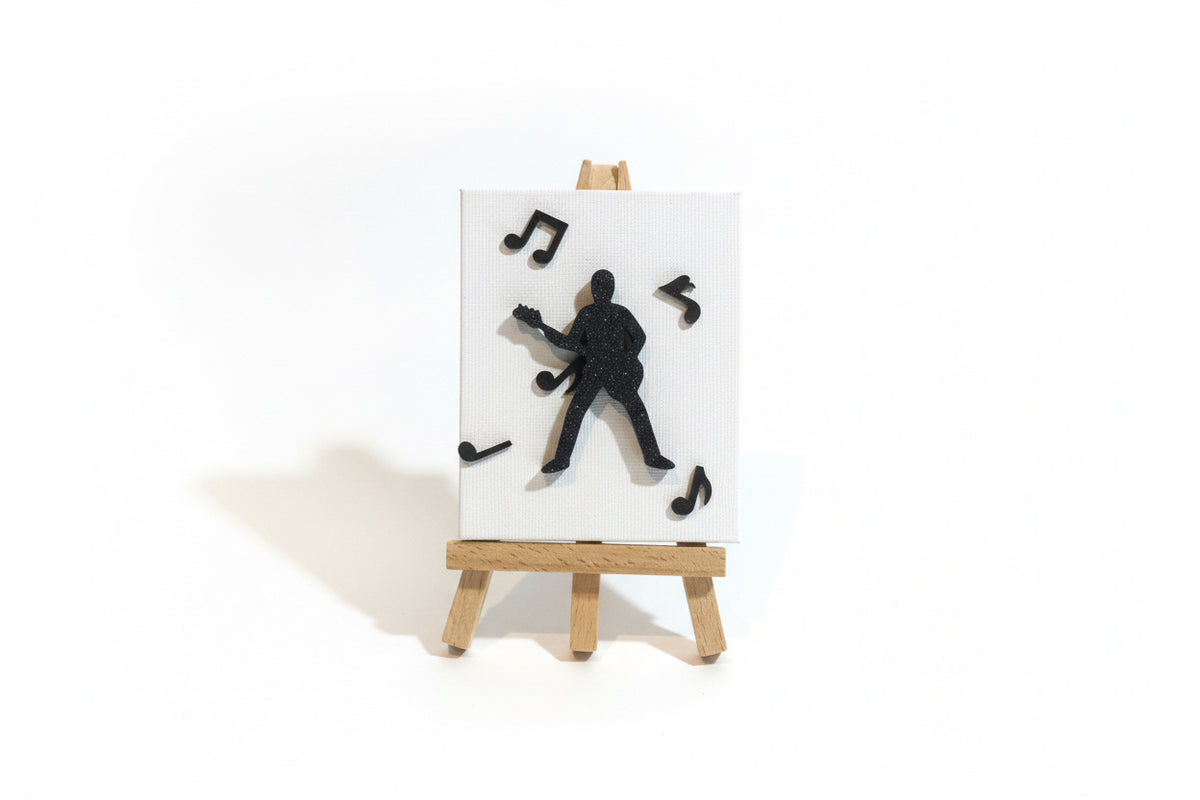 3D Musician Mini Canvas on Easel