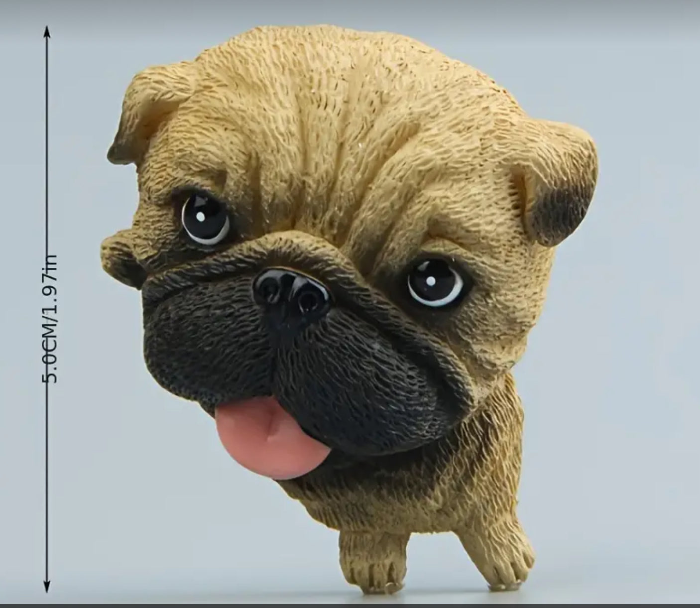 Aimant de réfrigérateur en forme de bouledogue