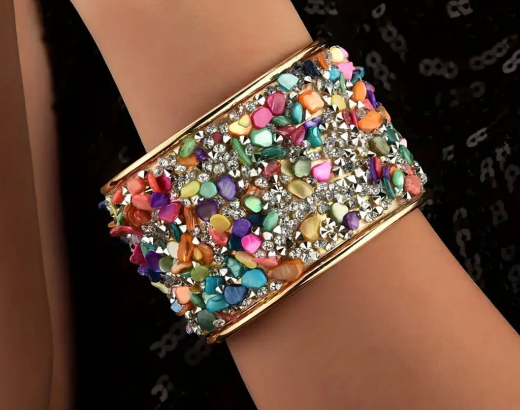 Bracelet en pierres multicolores