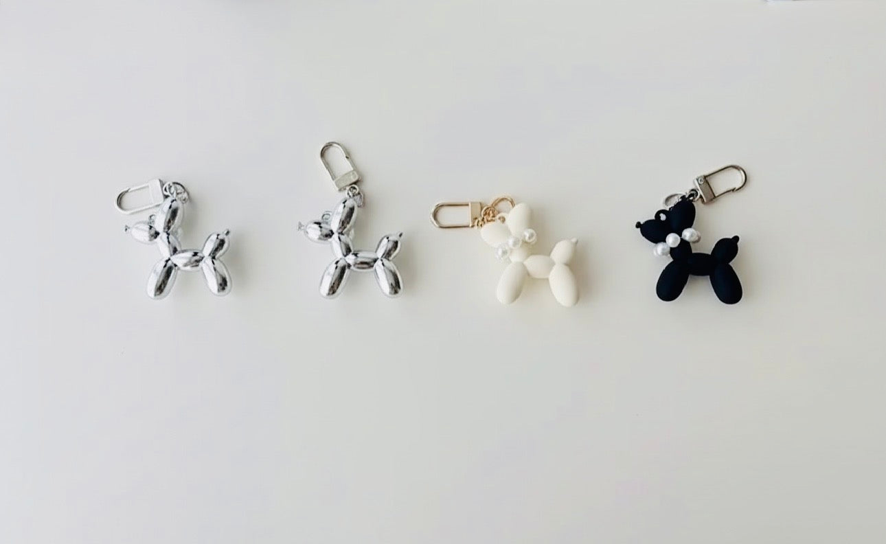 Balloon Dog (with Pearl Necklace) Keychain Charm