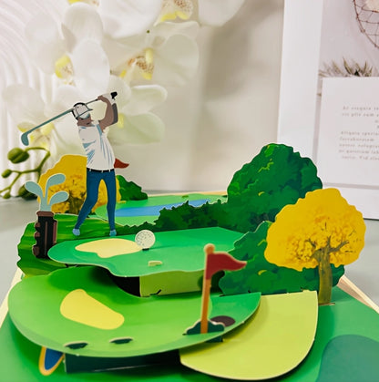 3D Greeting Card - Golf