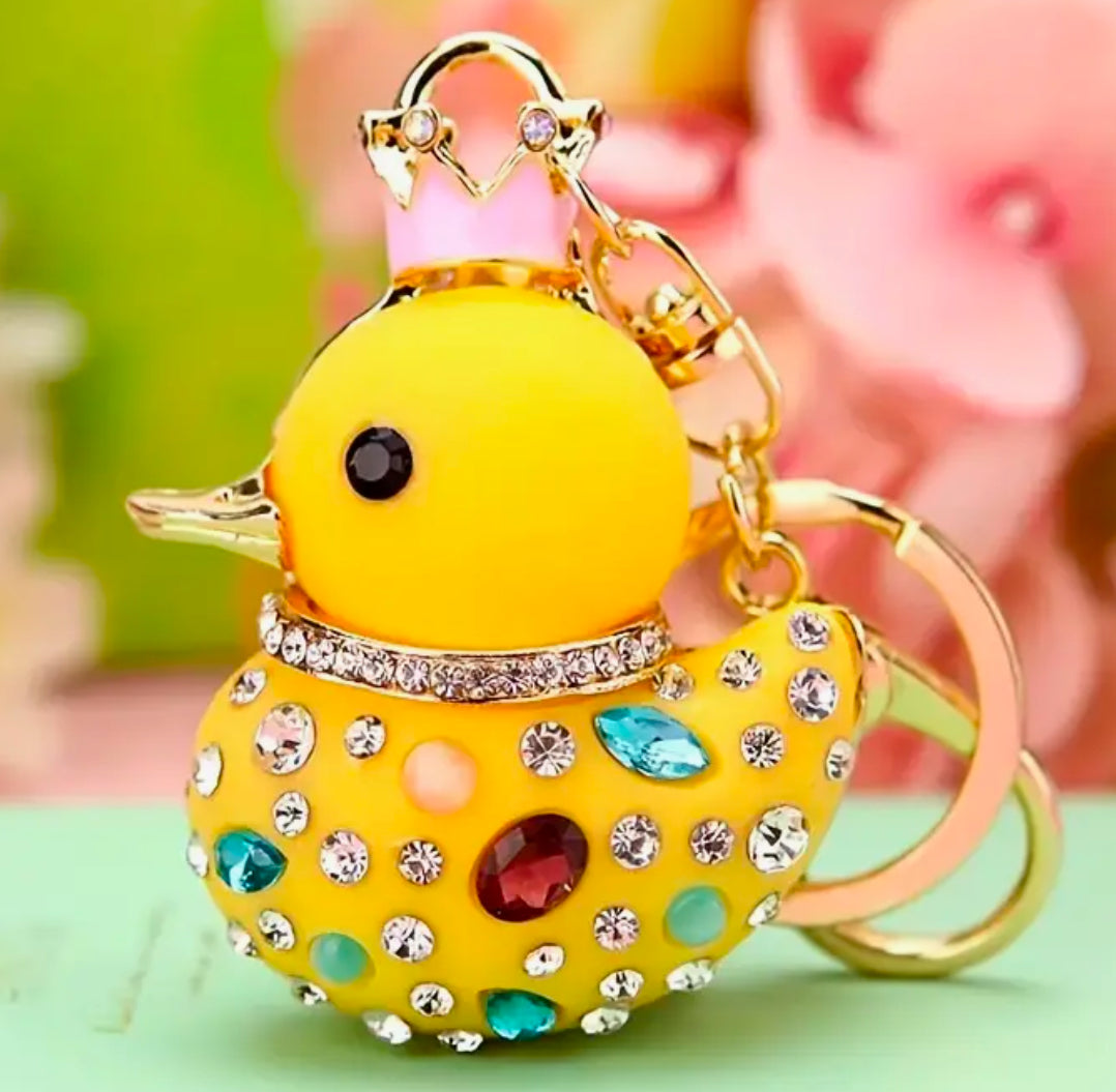 Princess Yellow Duck Keychain