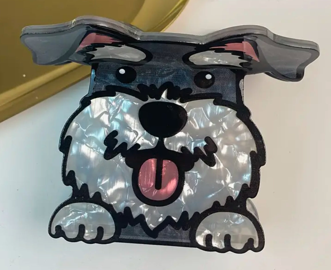 Schnauzer Dog Claw Hair Clip