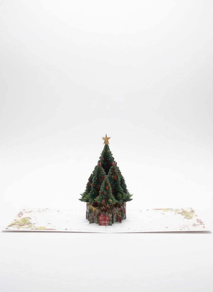3D Greeting Pop-Up Card - Christmas Tree