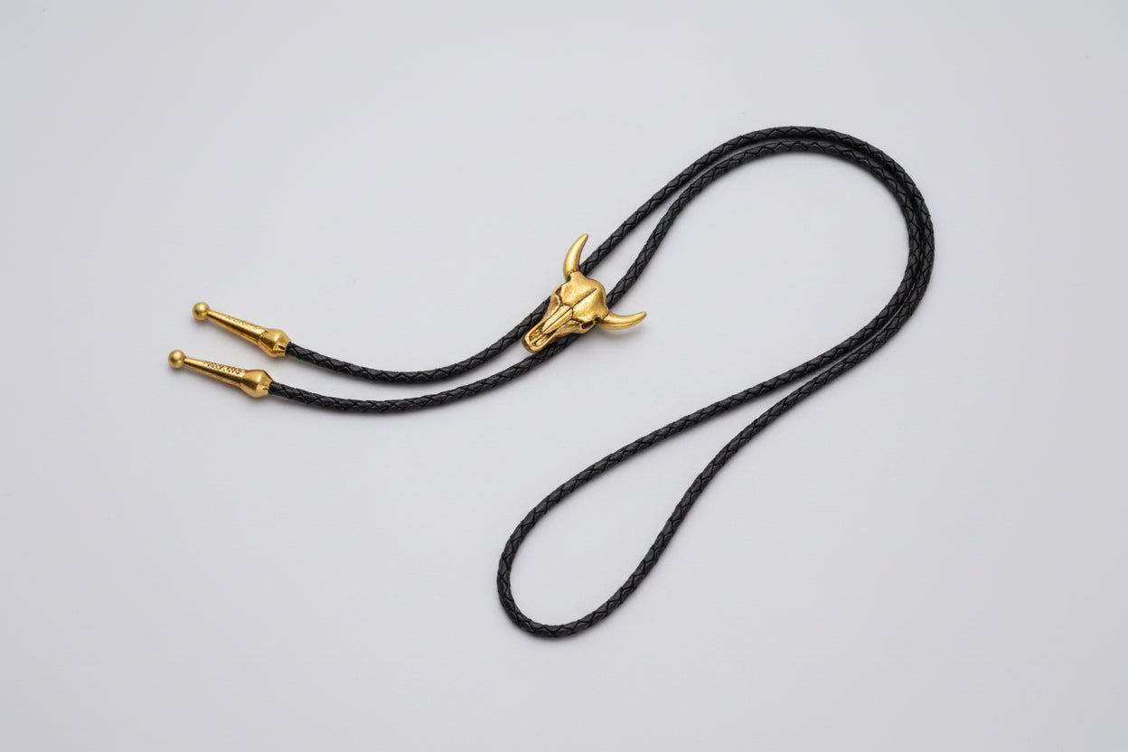 Western Cowboy Bolo Tie- Bull