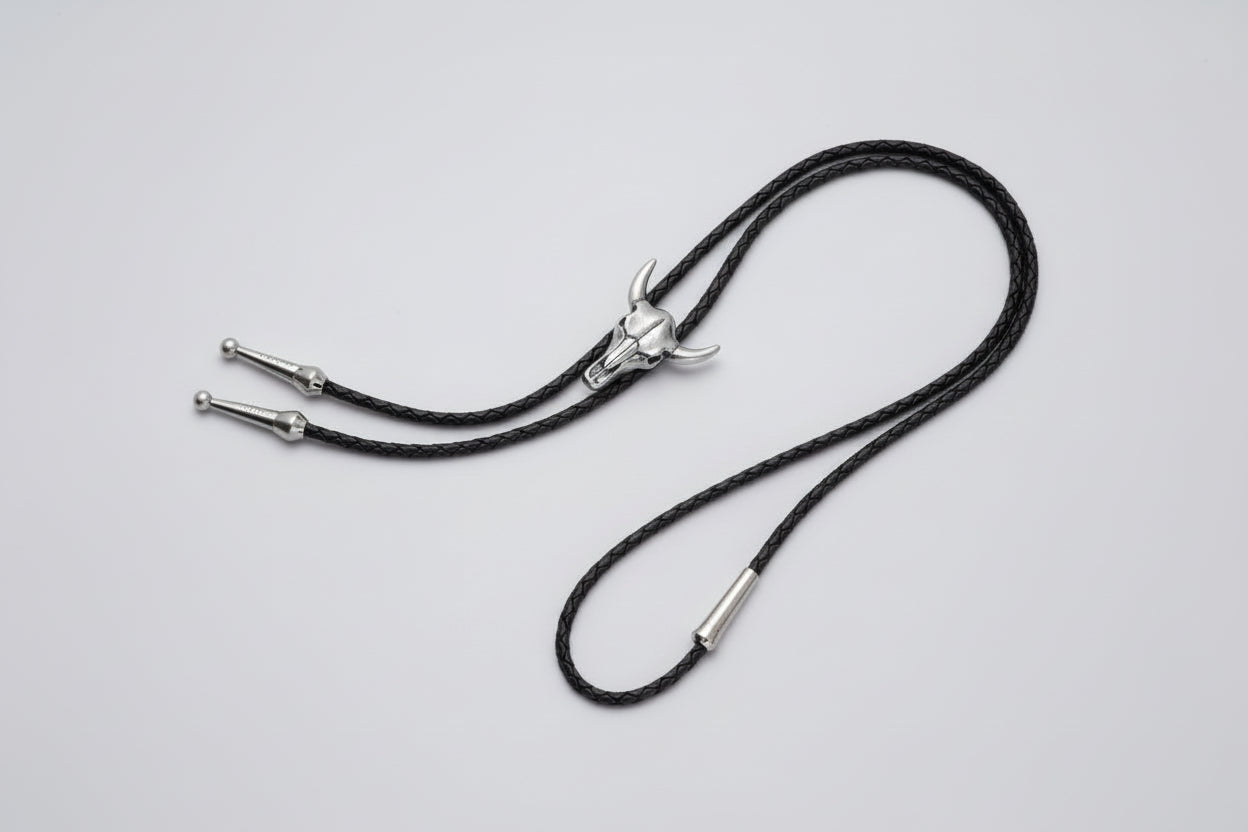 Western Cowboy Bolo Tie- Bull