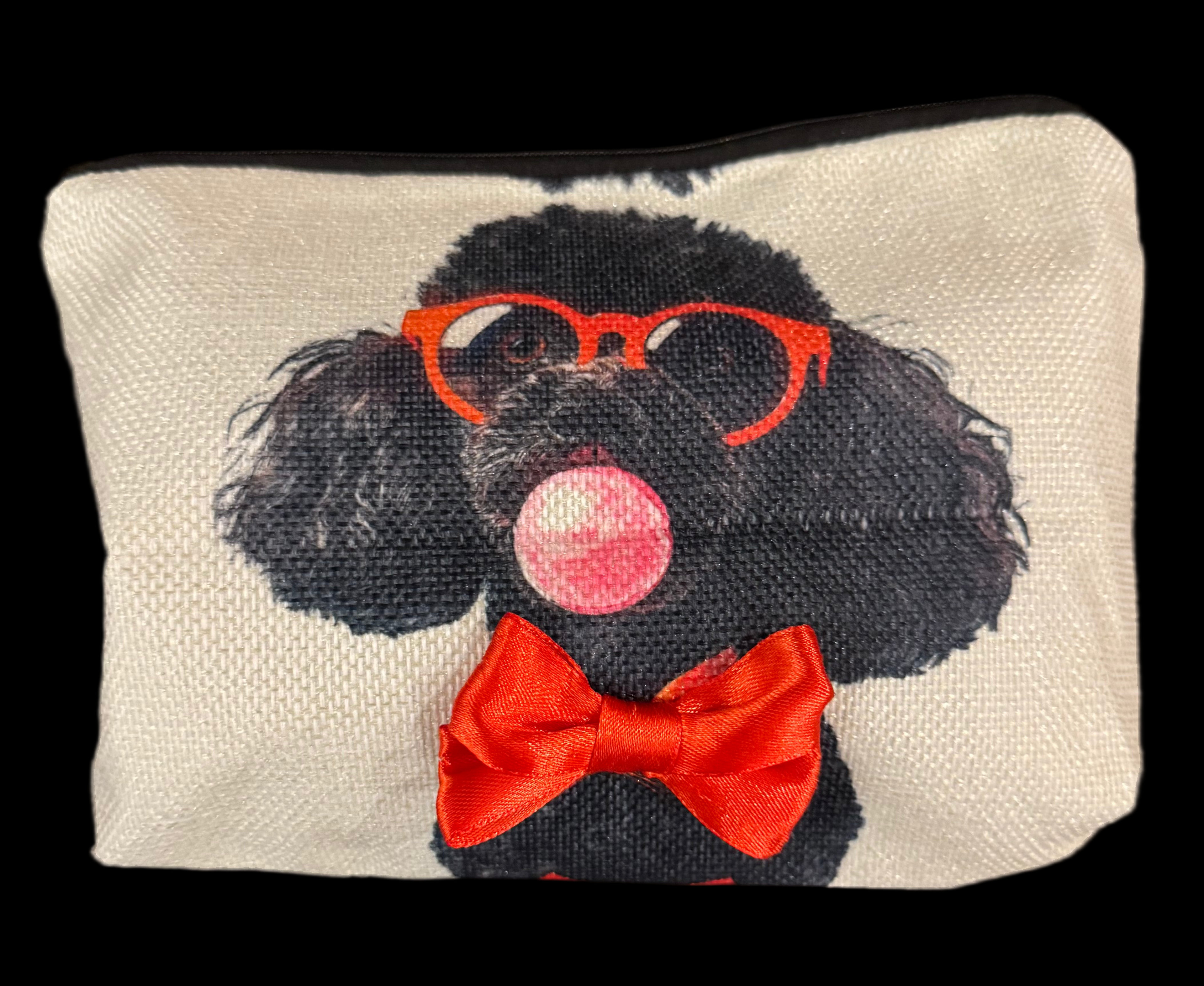 Black Poodle pouch case