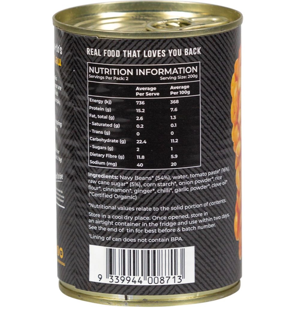 Haricots blancs biologiques à la sauce tomate