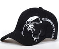 Casquette noire squelette brodée