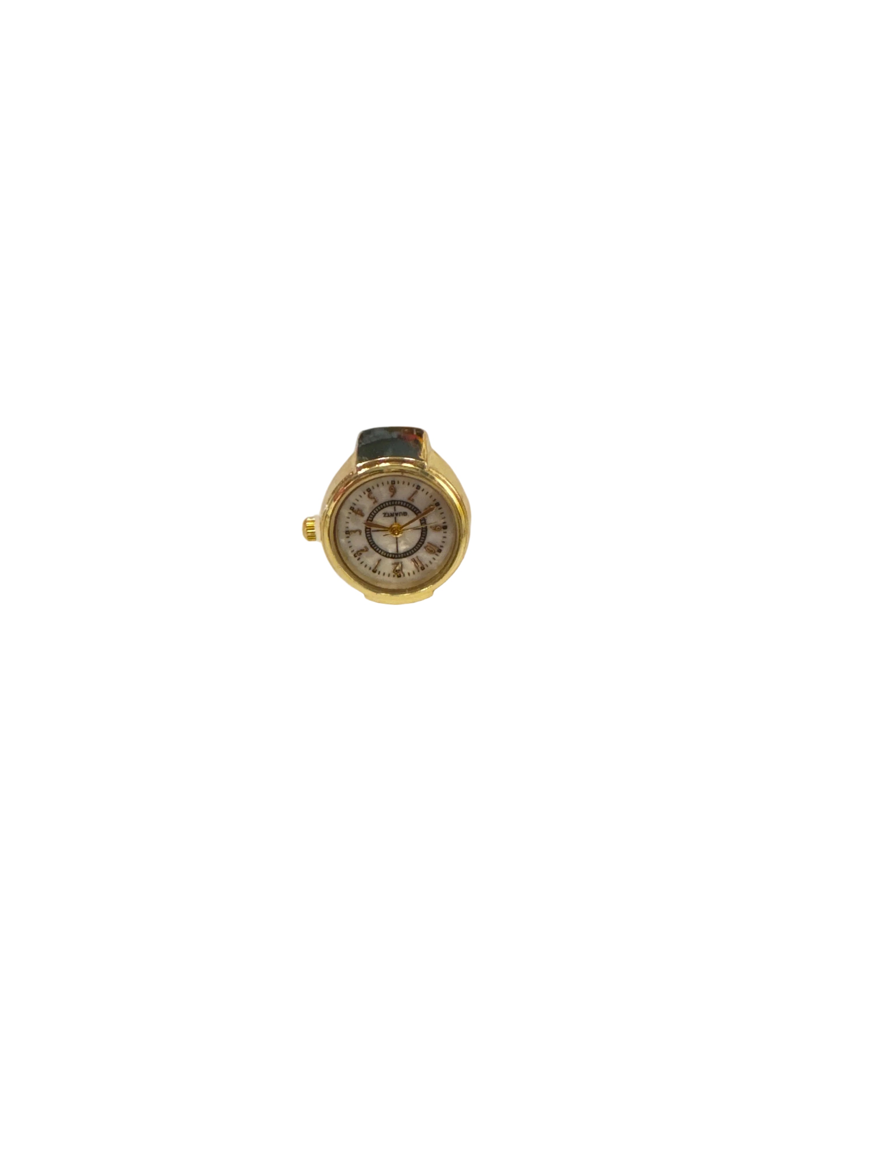 Gold Quartz Watch Ring