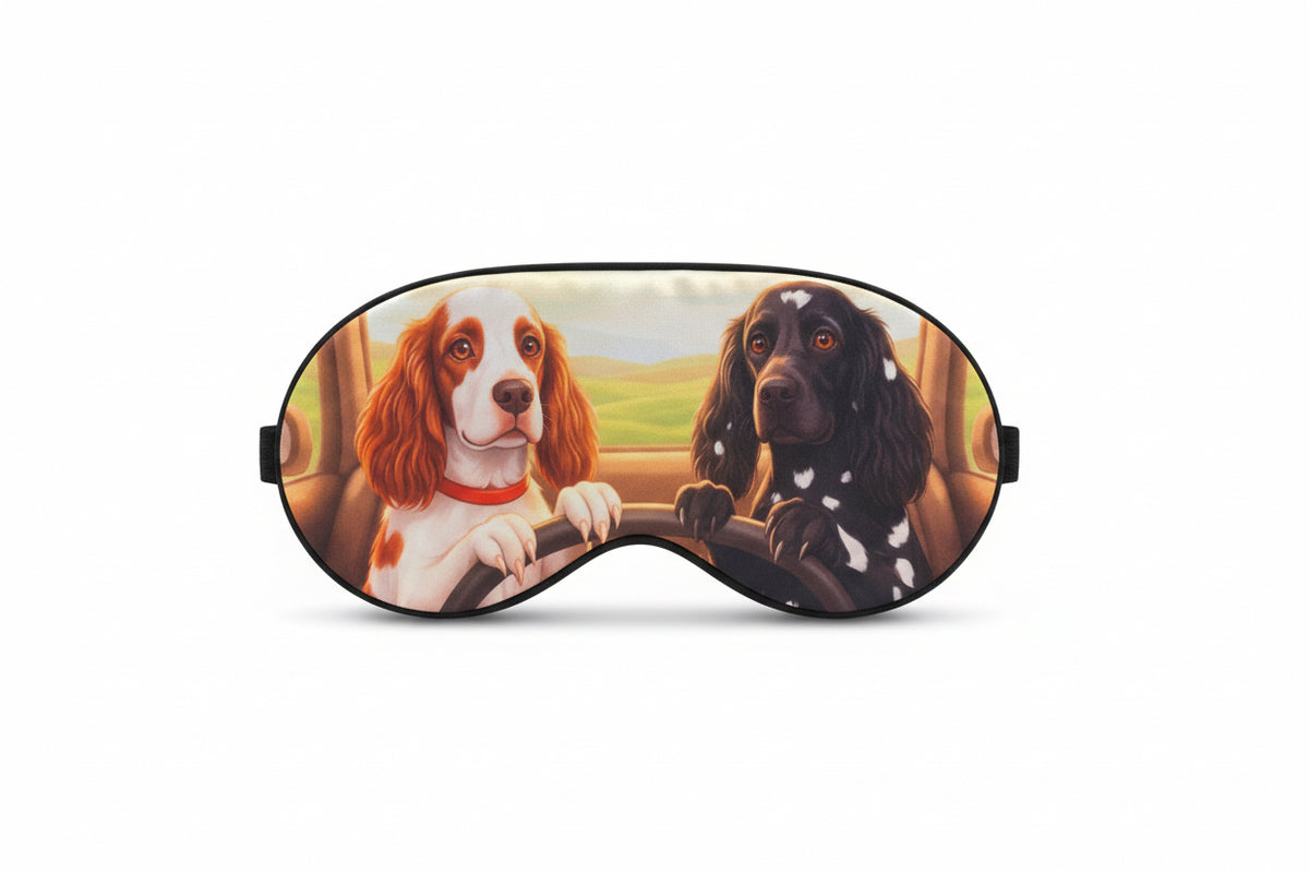 Cruising King Cavalier cocker spaniels Sleep Mask