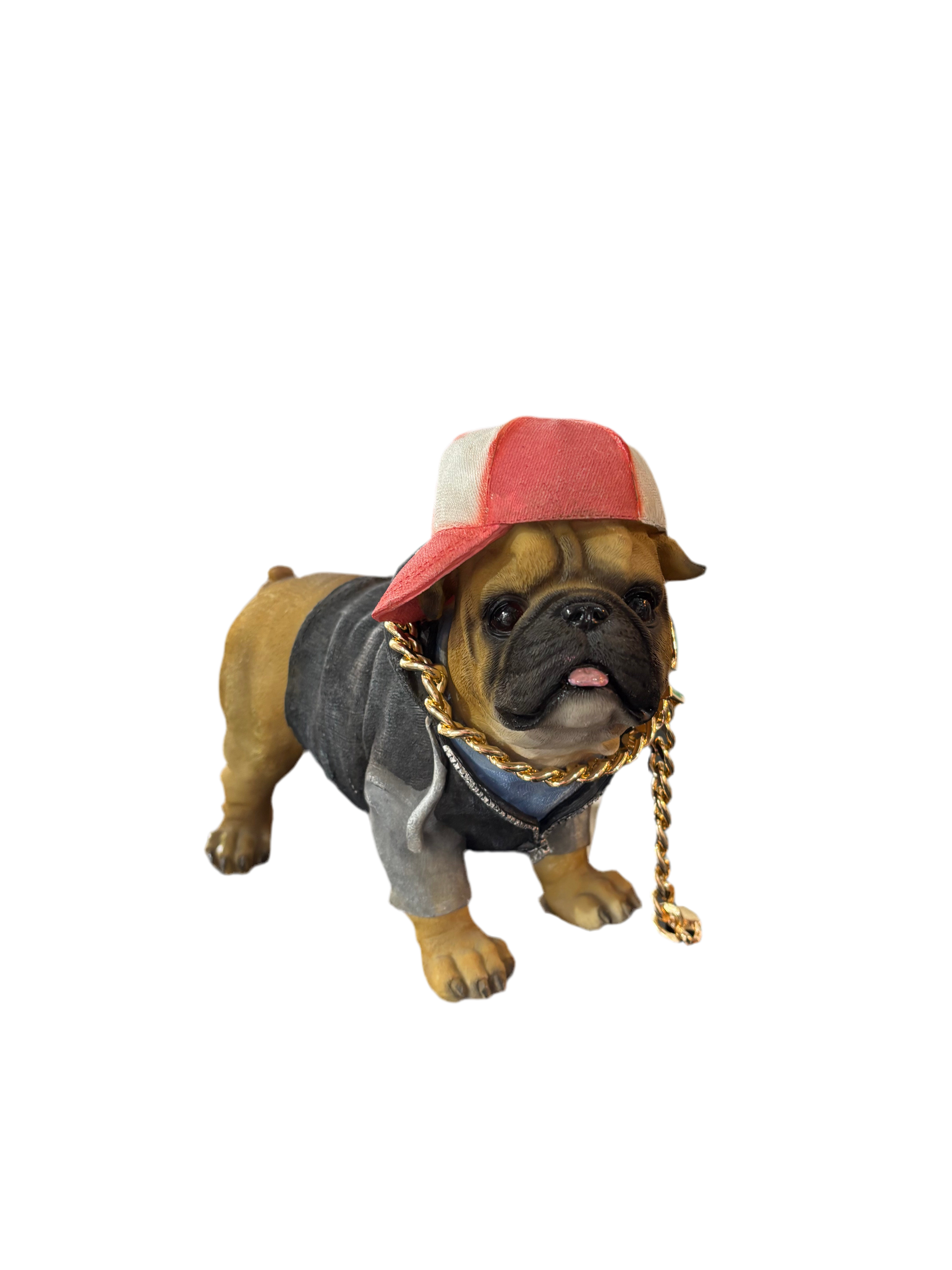 Hipster Bulldog statue