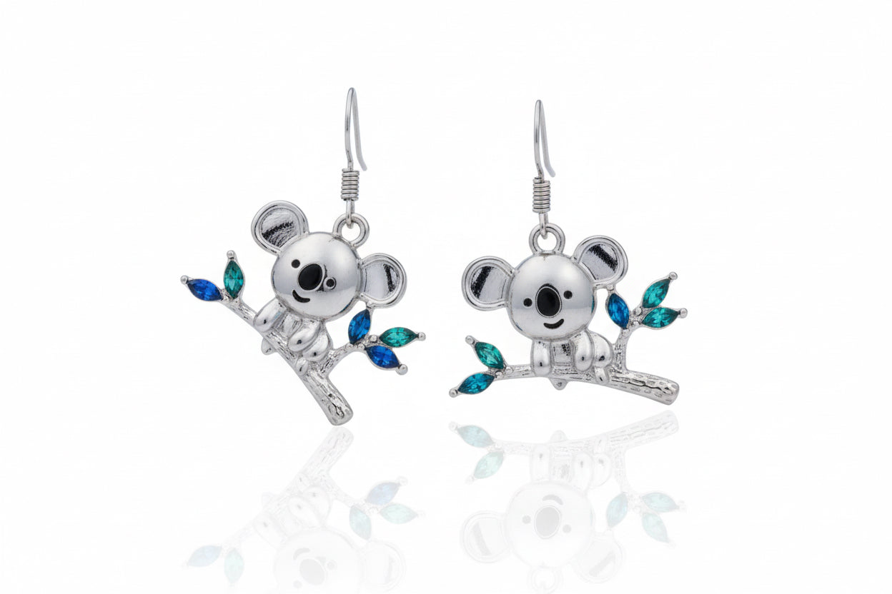 Koala on Branch Earrings