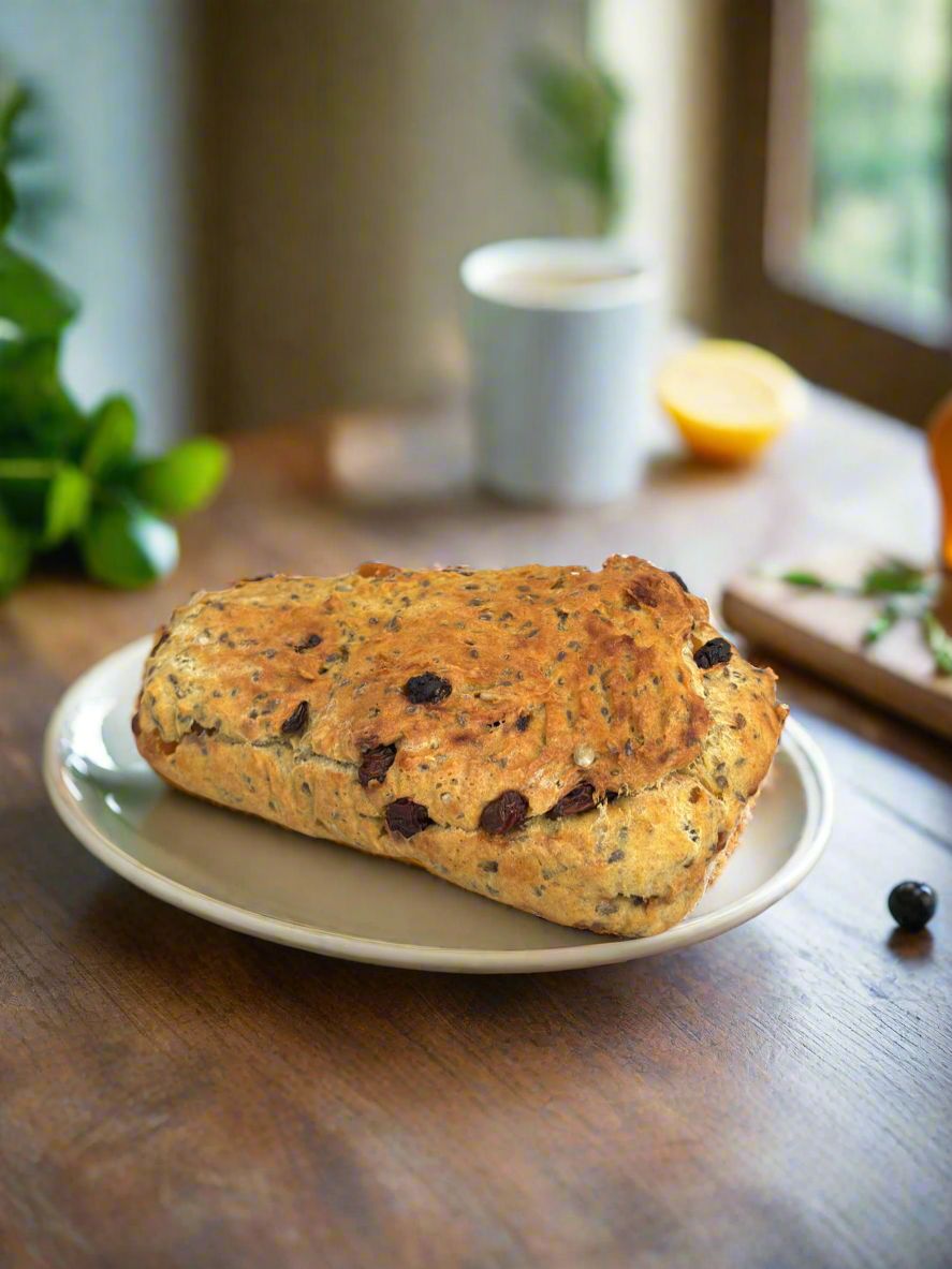 Pain grillé aux fruits (V) (sans gluten)