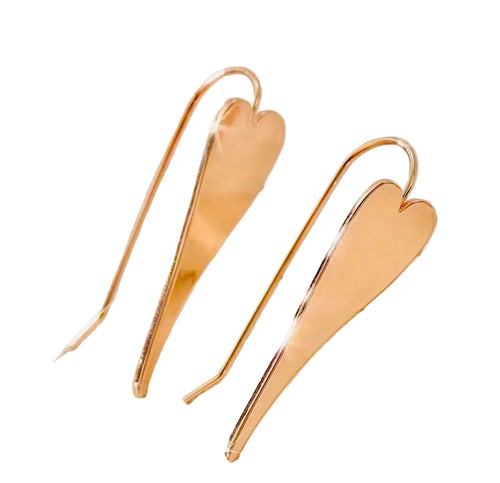 Copper Heart Earrings