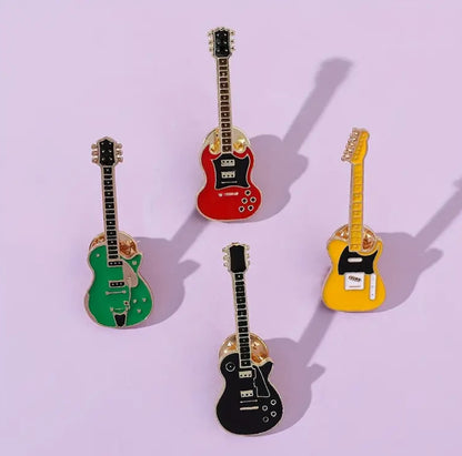 Electric guitar brooch ( 4 colour choices)