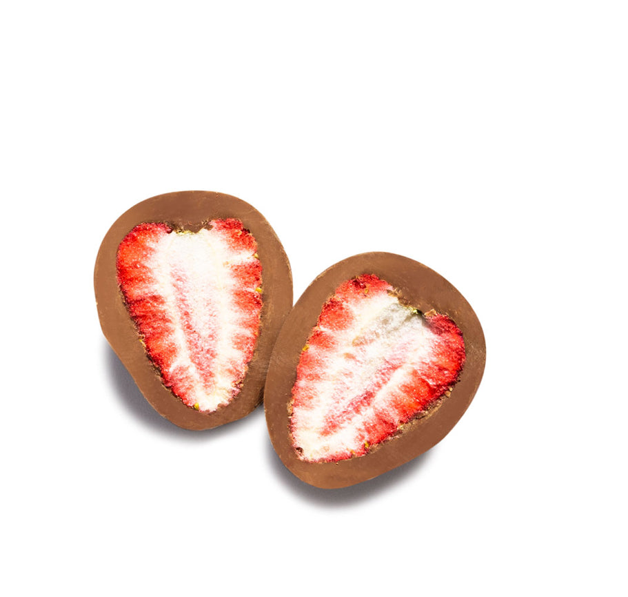 Fraises au chocolat au lait 100 g