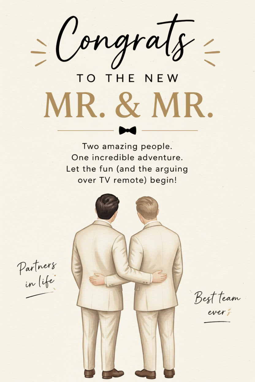 Mr & Mr Wedding Card