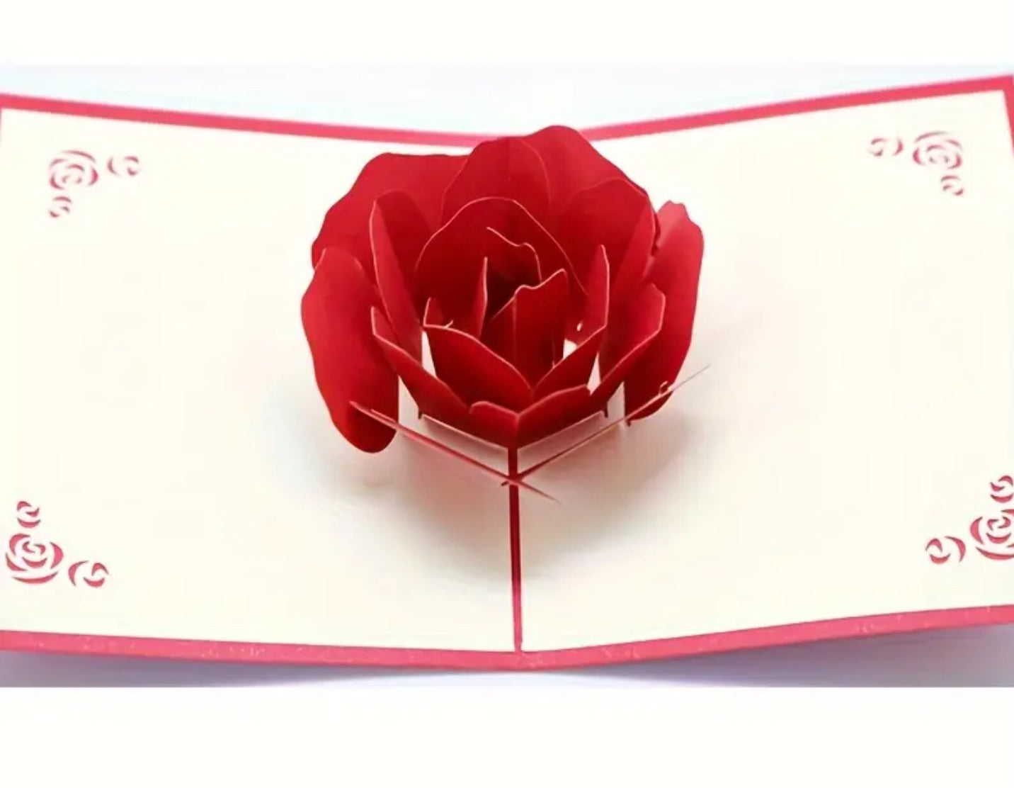 3D Pop-Up Greeting Card - Red Rose