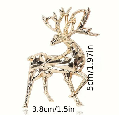 Gold reindeer brooch