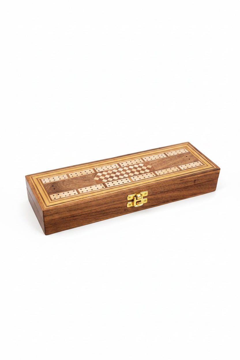 Cribbage Set in Handcrafted Wooden Case
