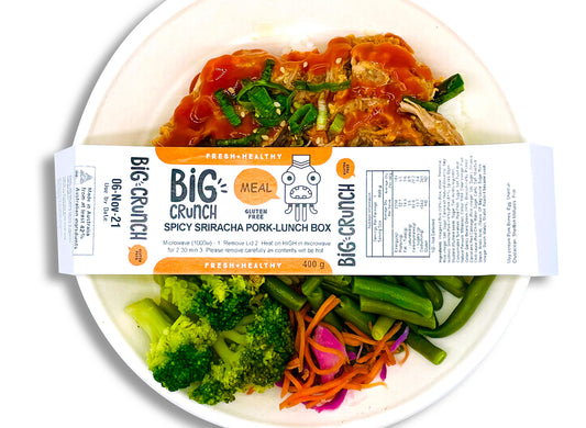 Spicy Sriracha Pork  and Veggie Rice Bowl  400g