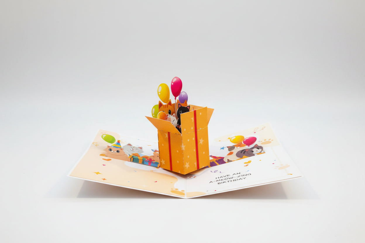 Surprise Cat Birthday Card