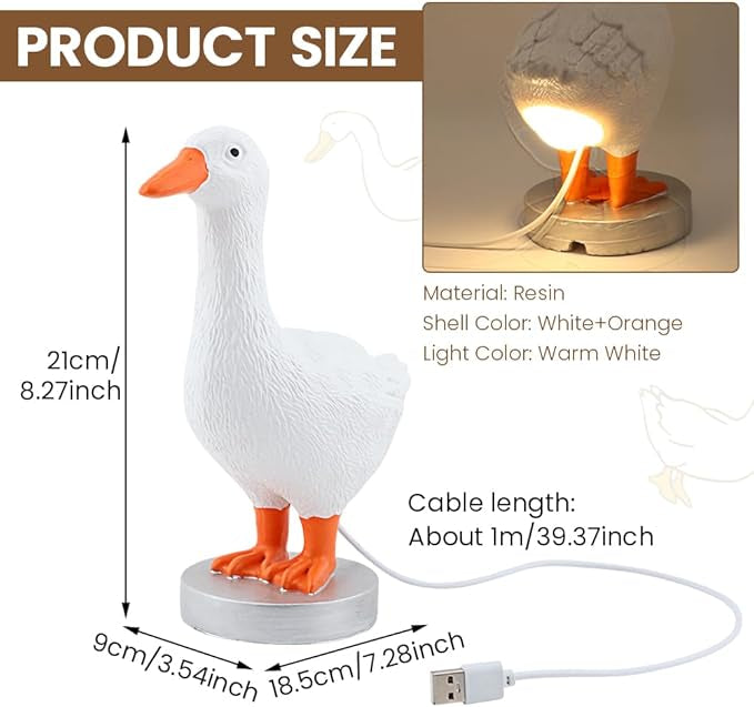 Duck laying egg LED light