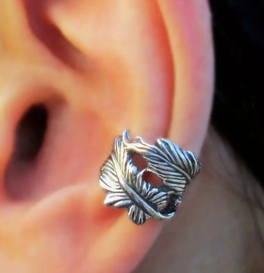 Manchette d'oreille en forme de feuille