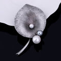 Vintage Pearl Alloy Brooch