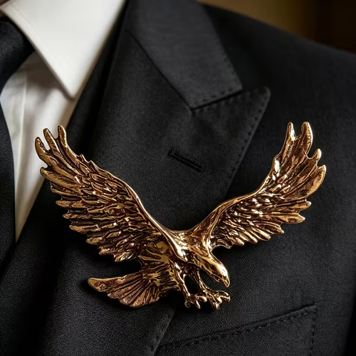 Flying Spur Eagle Brooch