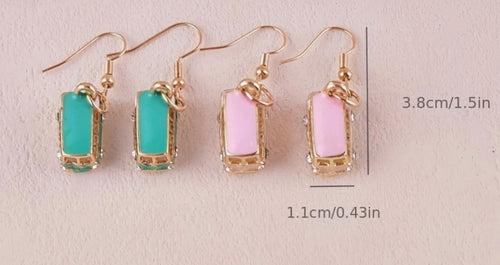 Mini Bus earrings (Sterling Silver Hooks)