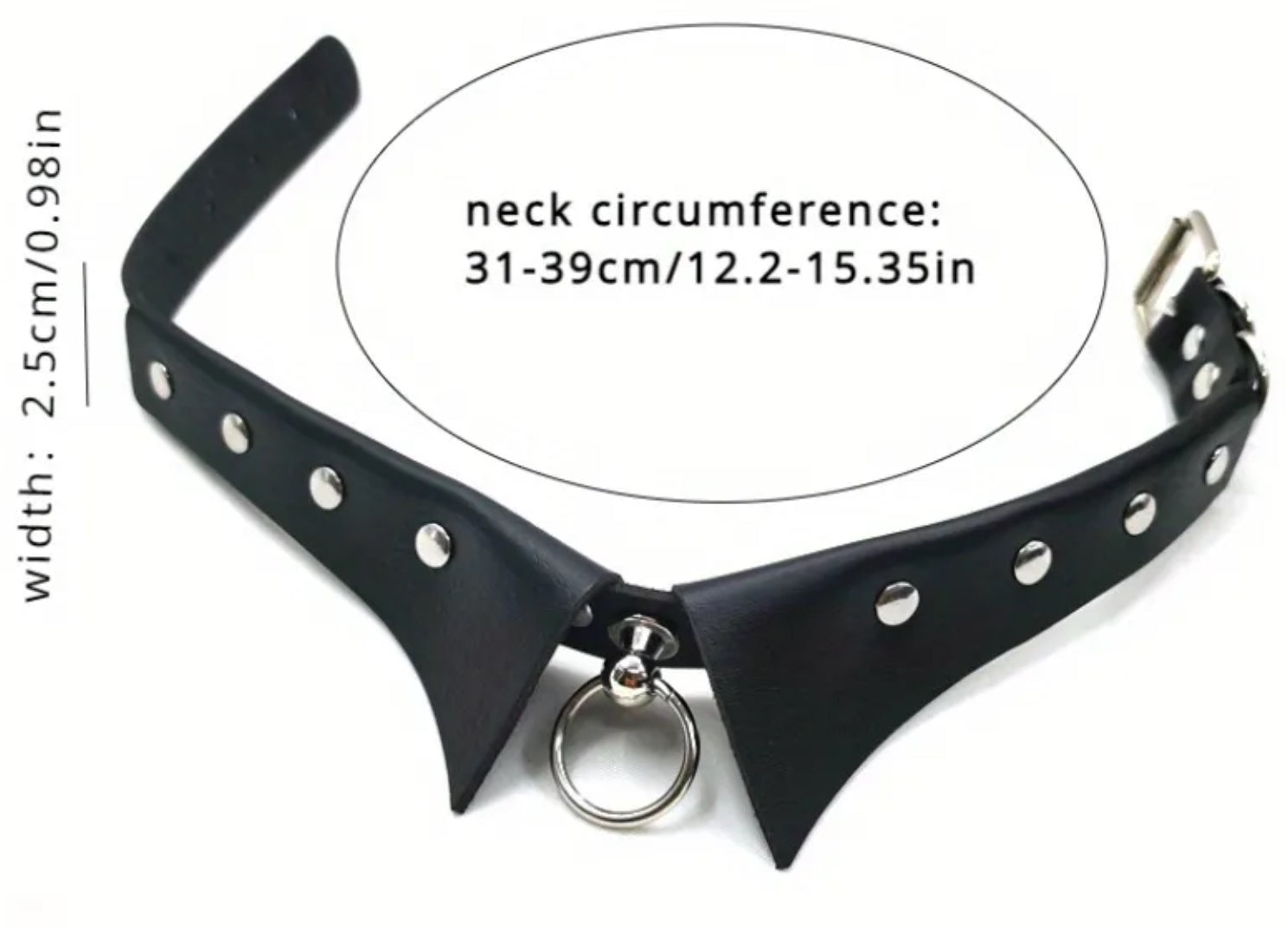 Collier pour animal de compagnie en similicuir clouté