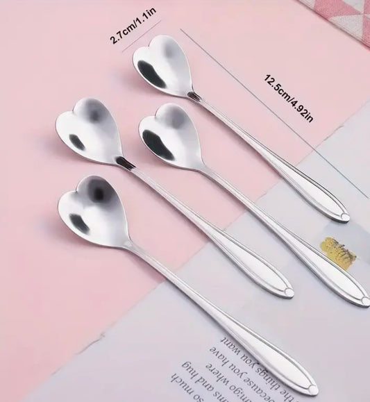 Silver Heart Teaspoon (stainless steel)