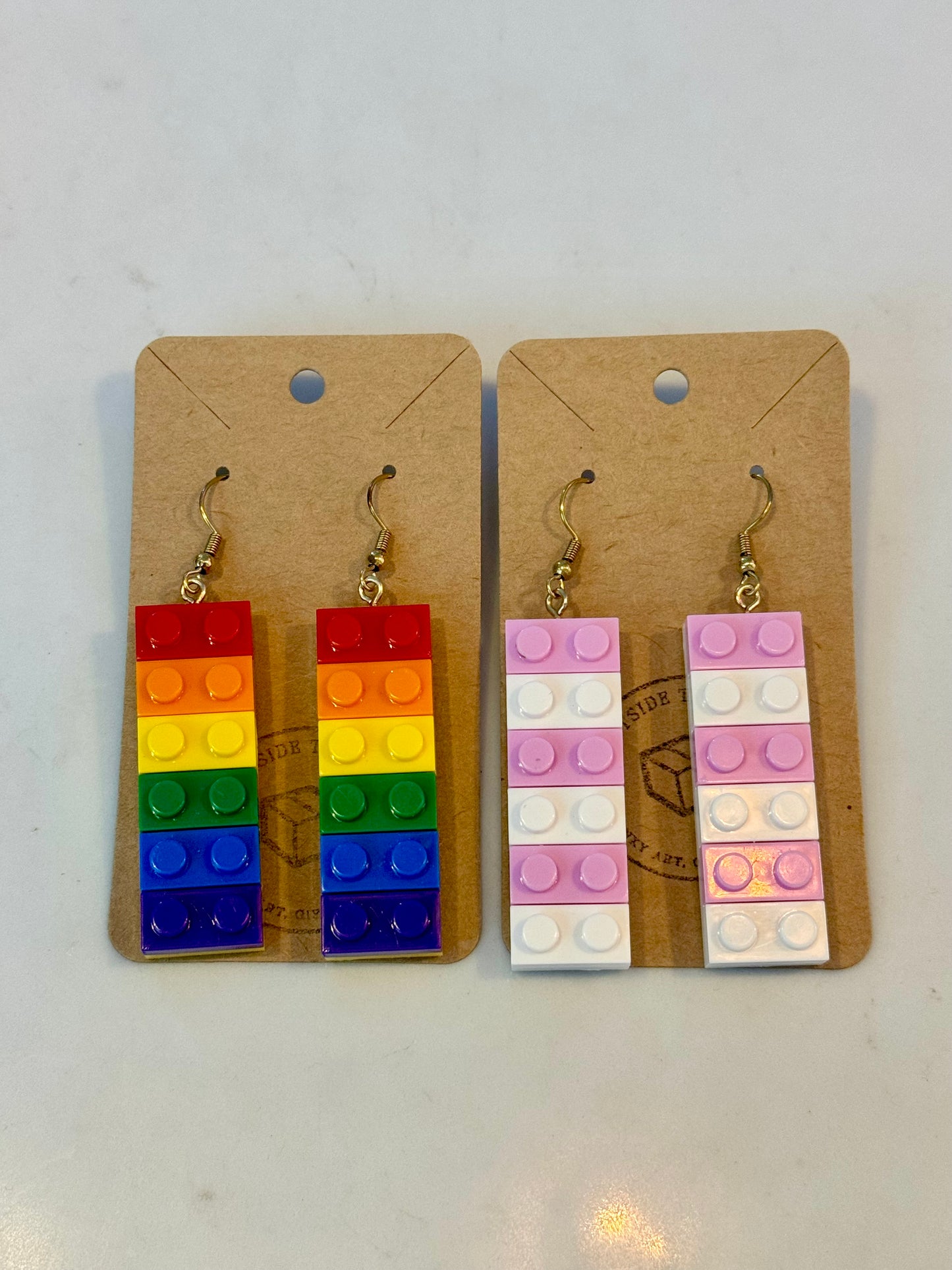 Building blocks sterling silver earrings