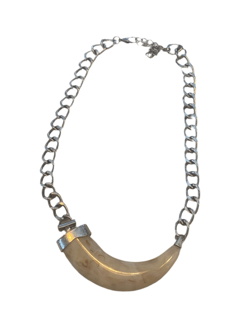 Dragon Tooth Silver Chain Necklace With Gift Box