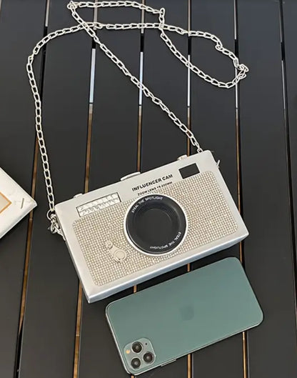 Influencer Camera Handbag (Silver, Black or Pink)